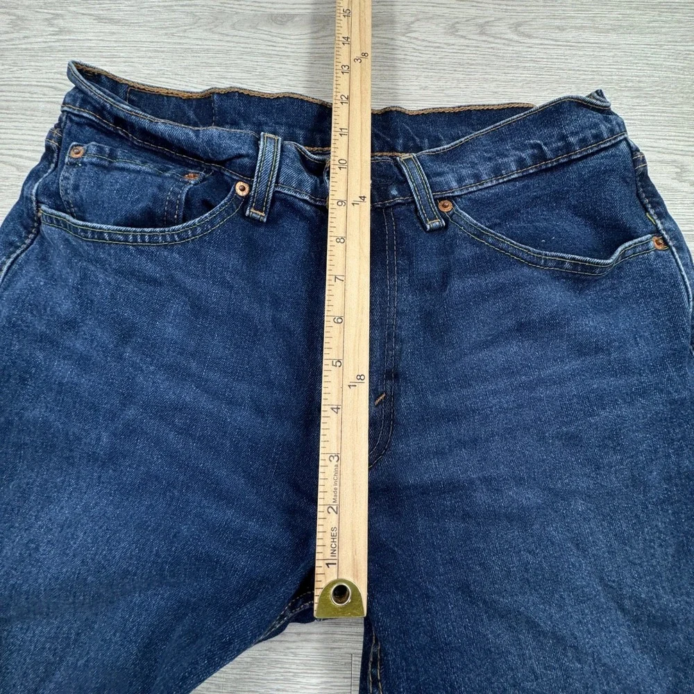Levi's Mens Jeans 505 Regular Fit Dark Wash Straight Leg Denim Blue 32x30 Rugged